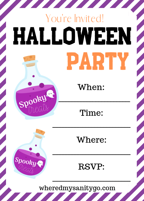 Free Printable Halloween Invitations