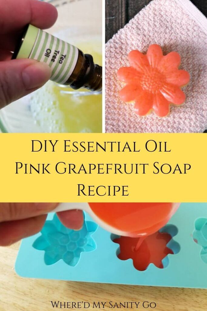 DIY Essential Oil Pink Grapefruit Soap Recipe
