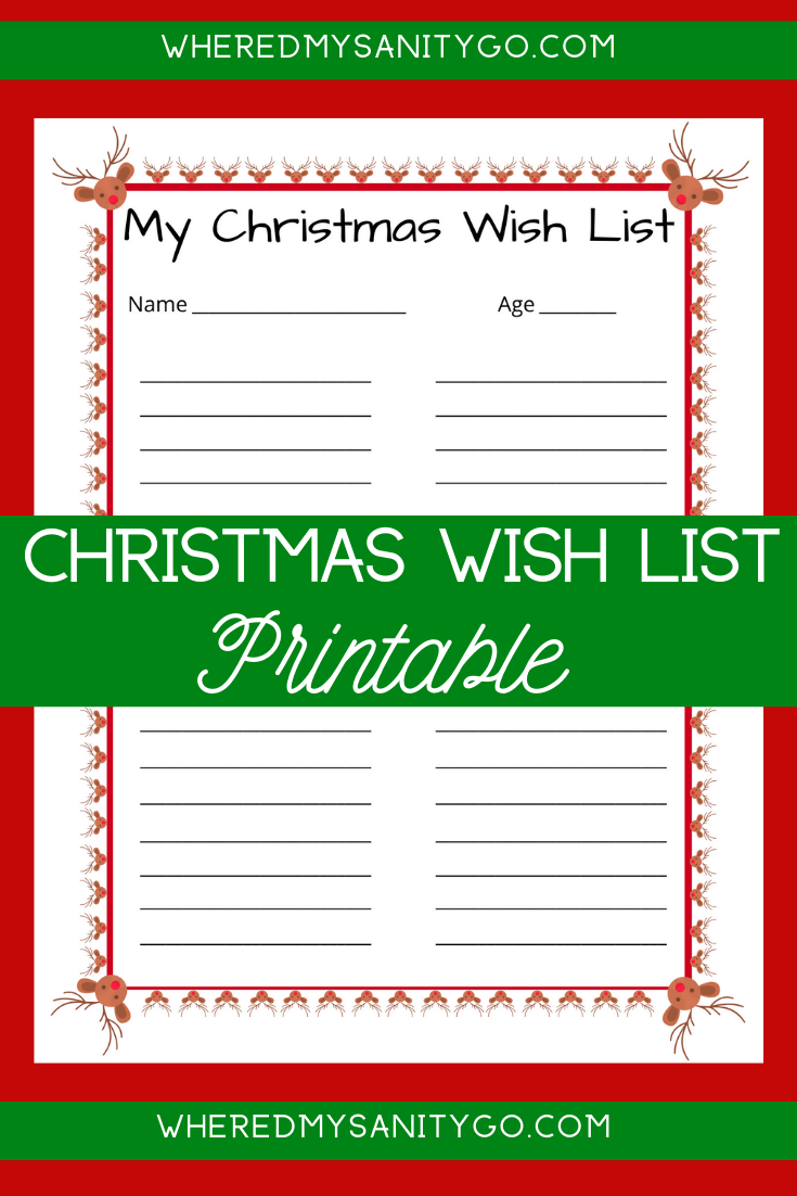 Christmas Wish List Printable For Kids Free Download - wish robux