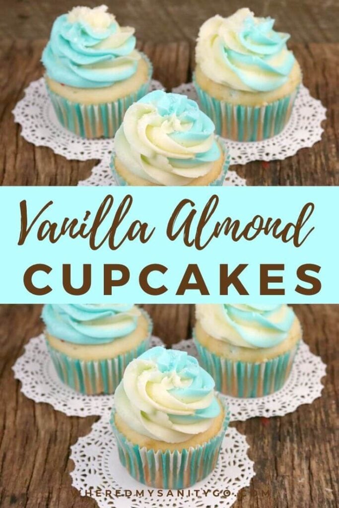 Vanilla Almond Cupcakes with a Marshmallow Cream Cheese Frosting Recipe