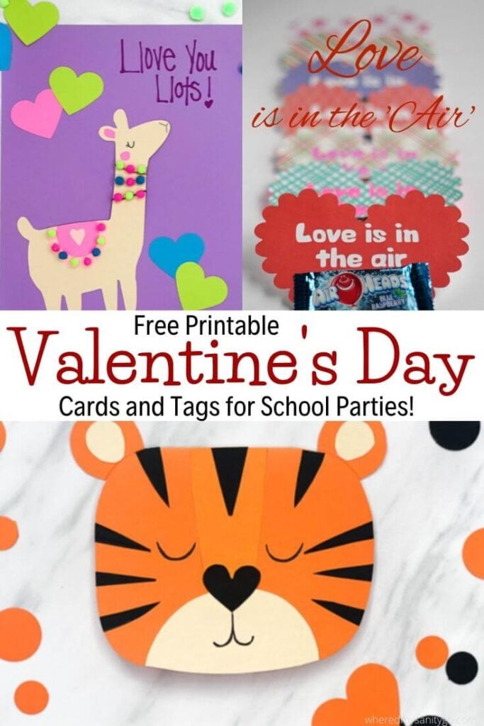 Free Printable Valentines Day cards and tags