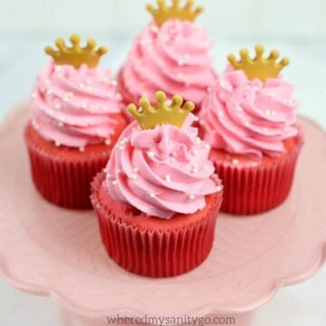 Disney Princess Cupcakes Pink and Red for Aurora Maleficent