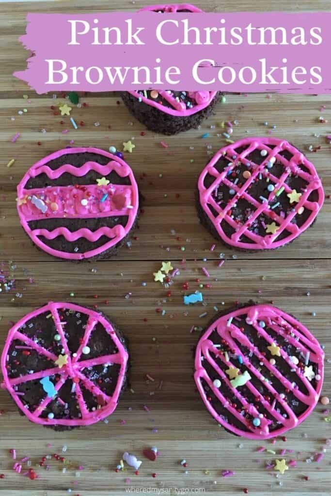 Pink Christmas Brownie Ornaments